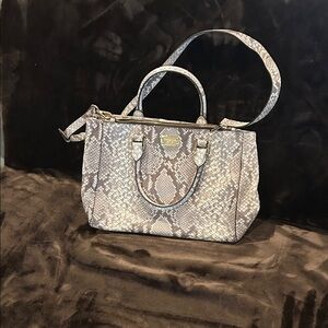 Elegant Snake Print Handbag